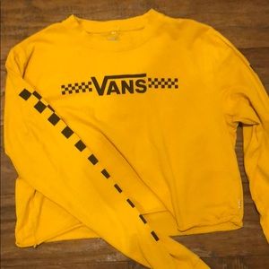 Yellow Vans Long Sleeve Tee